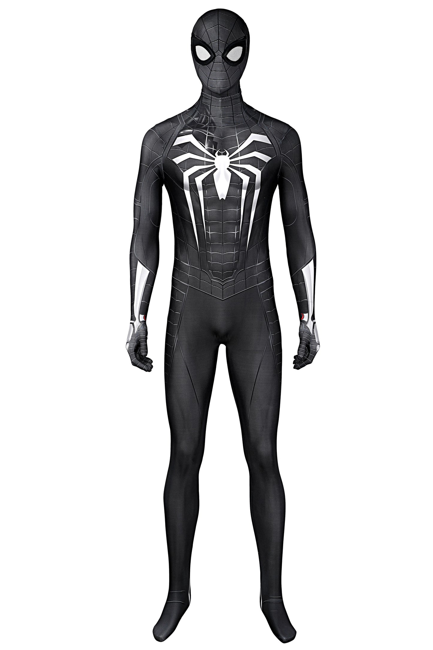 Cosplay Symbiote Black Spider Suit,Miles Morales 3D Rubber Web Movie Prop Replica(wearable)