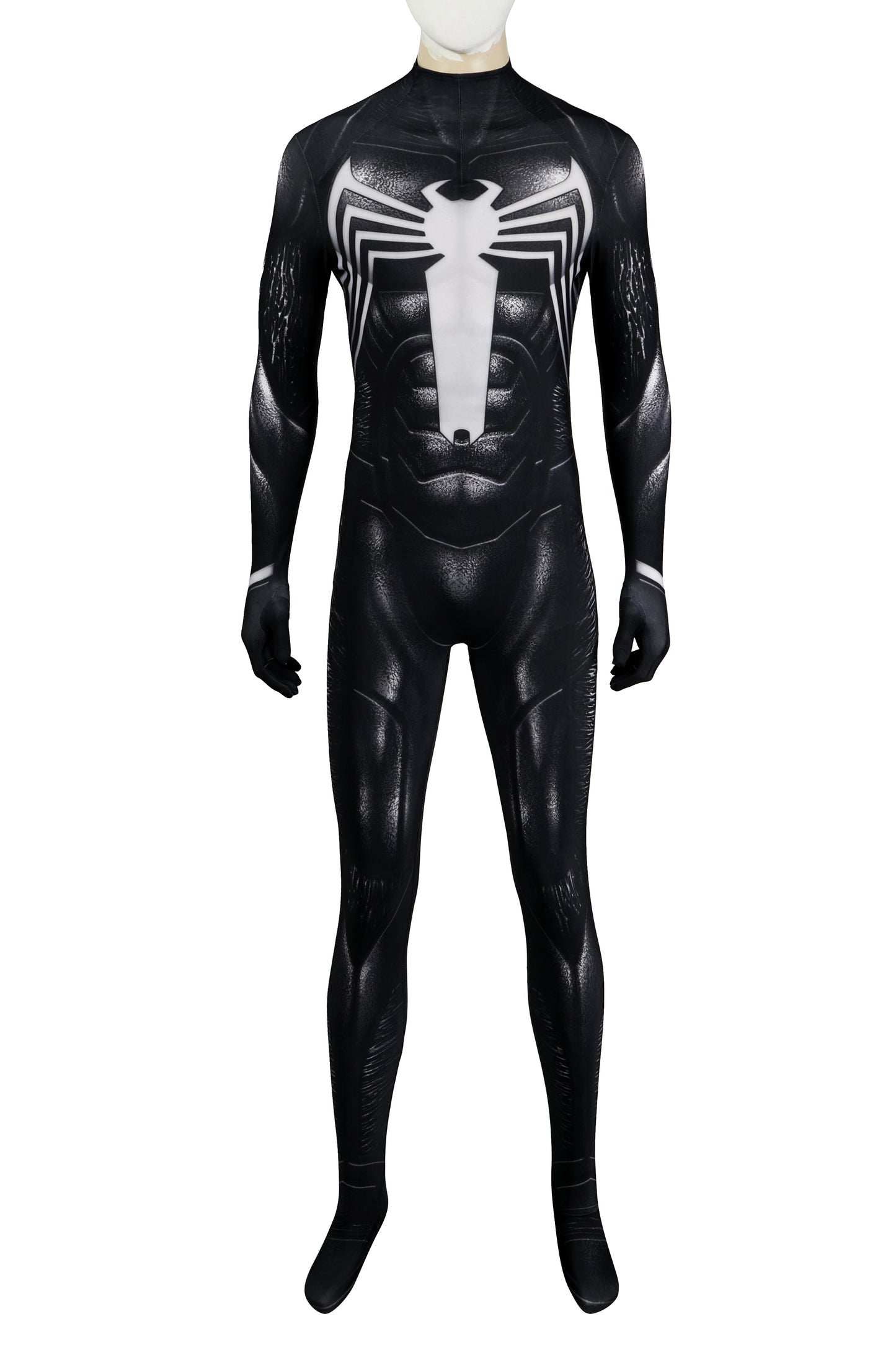 Cosplay Black Spider Suit,Wearable Movie Prop Replica 3D Rubber Web Movie Prop Replica(wearable)