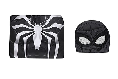 Cosplay Symbiote Black Spider Suit,Miles Morales 3D Rubber Web Movie Prop Replica(wearable)