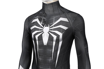Cosplay Symbiote Black Spider Suit,Miles Morales 3D Rubber Web Movie Prop Replica(wearable)
