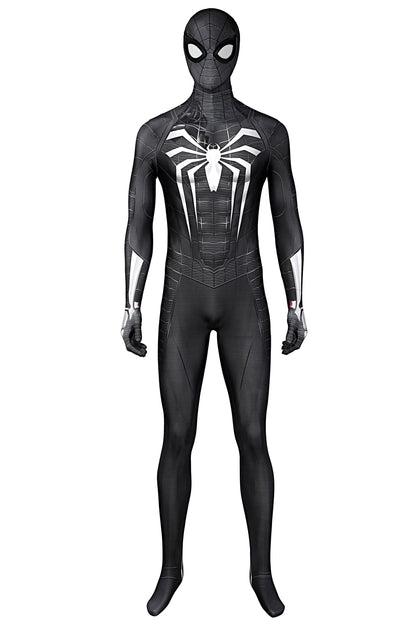 Cosplay Symbiote Black Spider Suit,Miles Morales 3D Rubber Web Movie Prop Replica(wearable)
