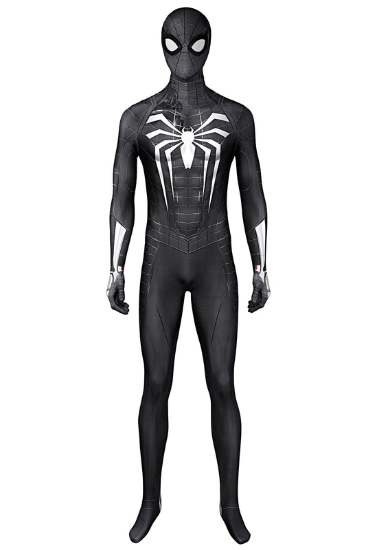 Cosplay Symbiote Black Spider Suit,Miles Morales 3D Rubber Web Movie Prop Replica(wearable)
